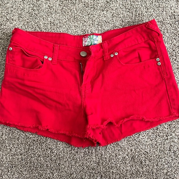 Red Cut off shorts - Picture 1 of 2